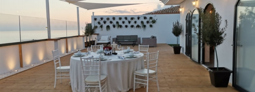 Picturesque Mediterranean sunsets on the terrace at PLAY