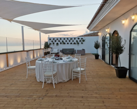 Picturesque Mediterranean sunsets on the terrace at PLAY