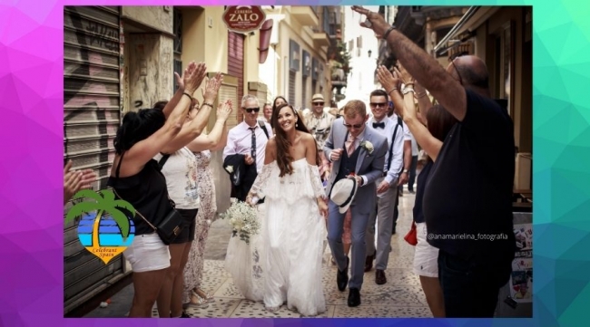 Photo Ana Marielina of Malaga city wedding just married couple