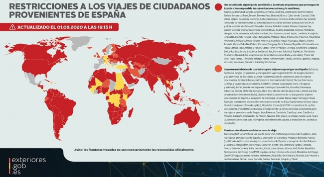 Mapa coronavirus 2 de Septiembre